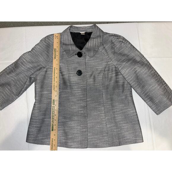 Christopher & Banks Women's Size XL Black & White Tweed Jacket/Blazer - Picture 6 of 8